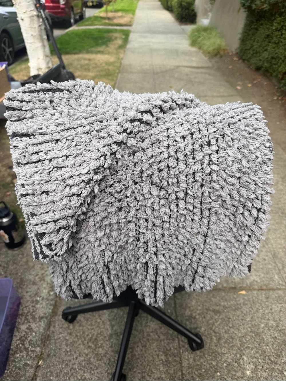 Barefoot Dreams Cozy Chic Throw Blanket 54 x 72 EUC Gray & Black
